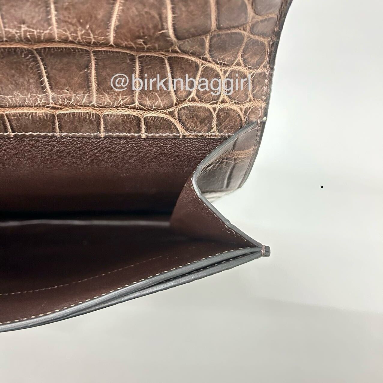 Hermès Sac A Depeche Porosus Crocodile Briefcase 38cm