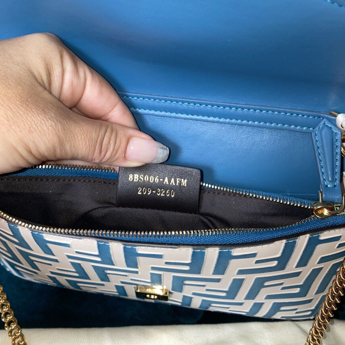 Fendi Leather Wallet On Chain
