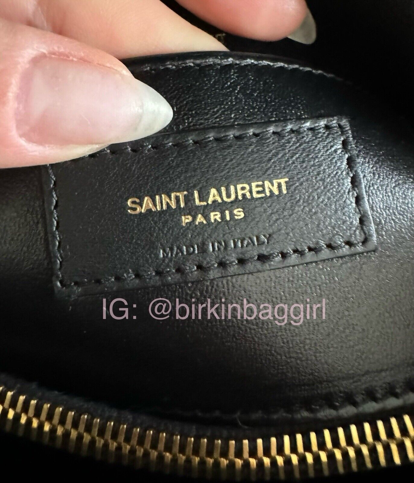 Saint Laurent Medium College Handbag Black Leather Bronze/Gold Hardware