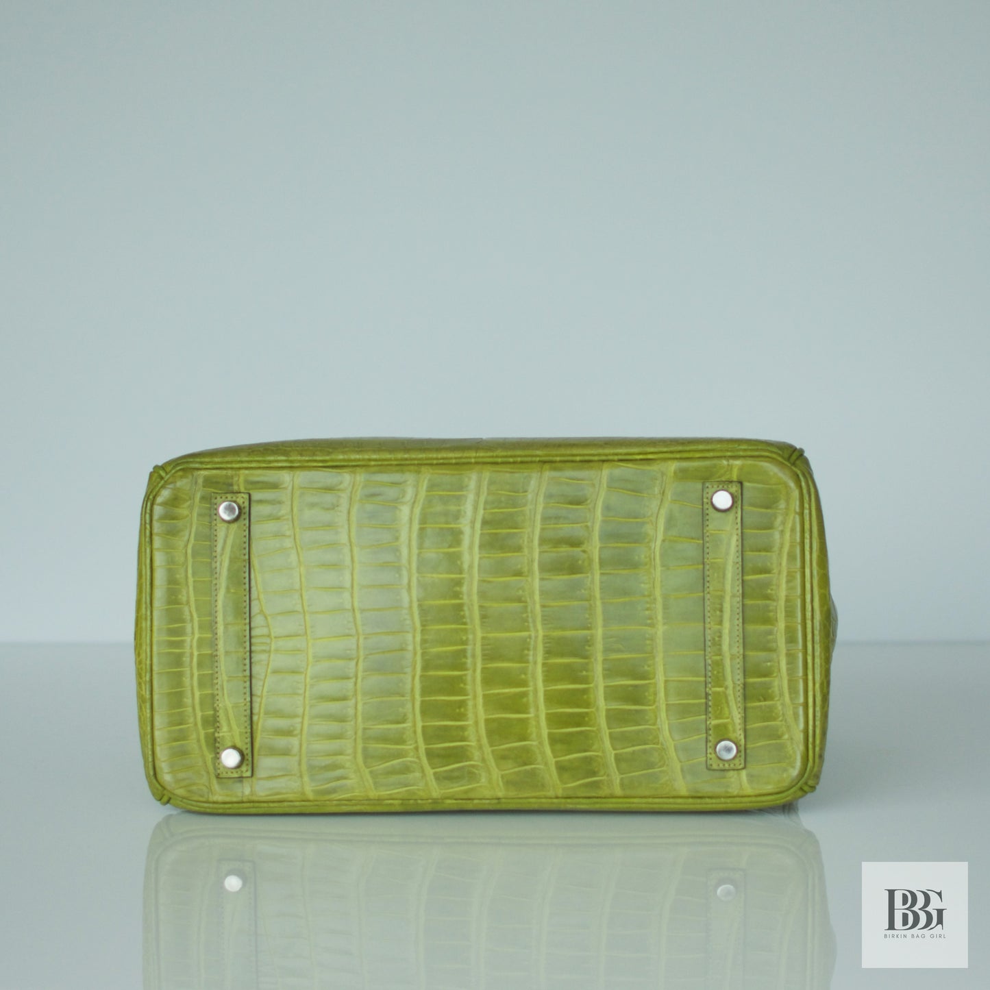 Hermès Birkin 35 Porosus Crocodile Granny PHW