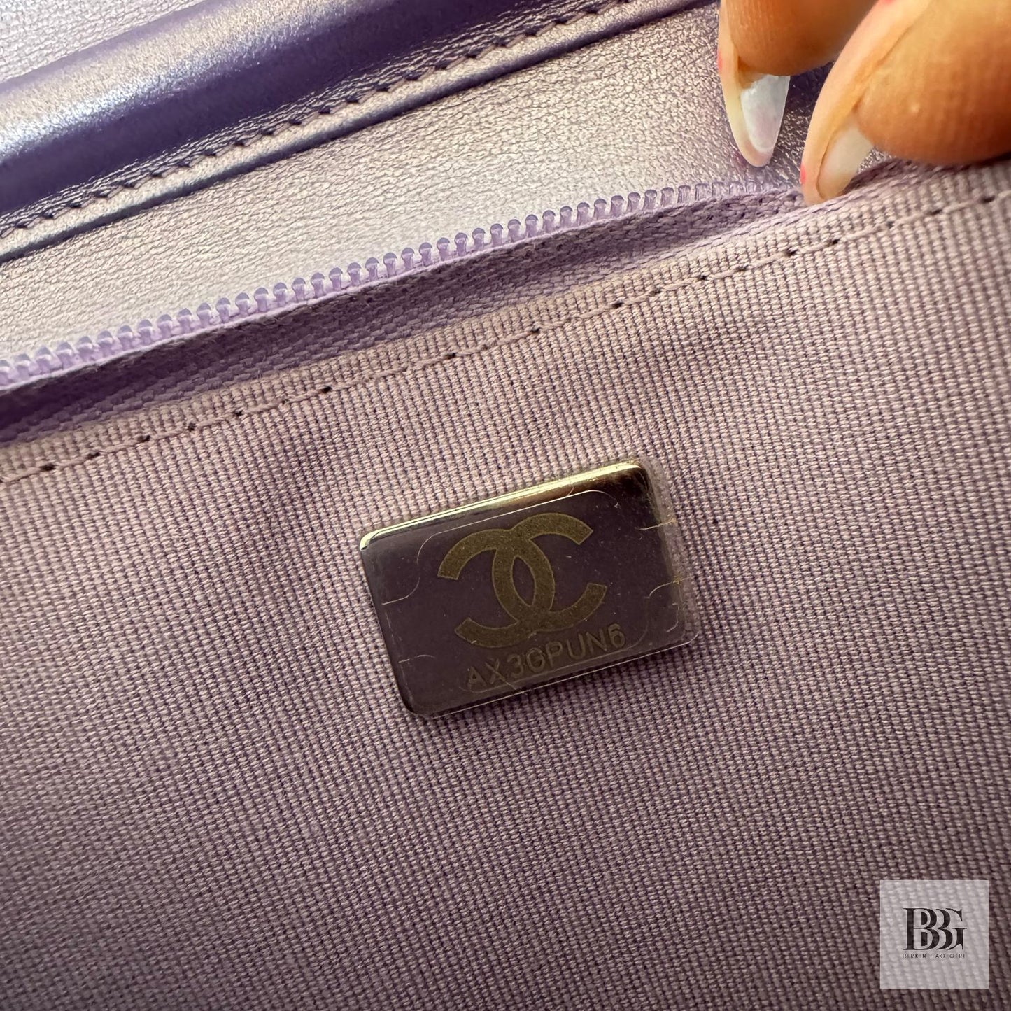 Chanel Wallet on Chain Iridescent Purple
