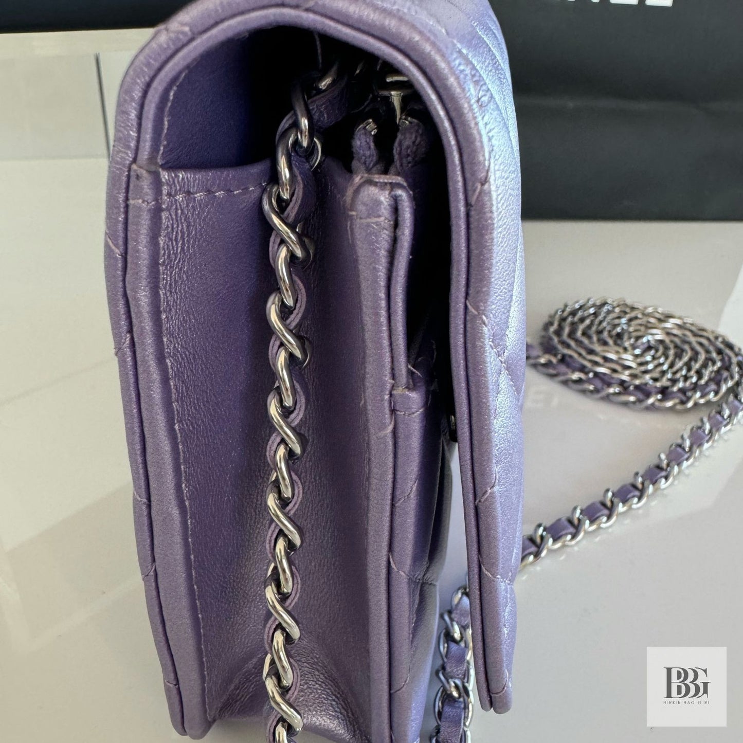 Chanel Wallet on Chain Iridescent Purple