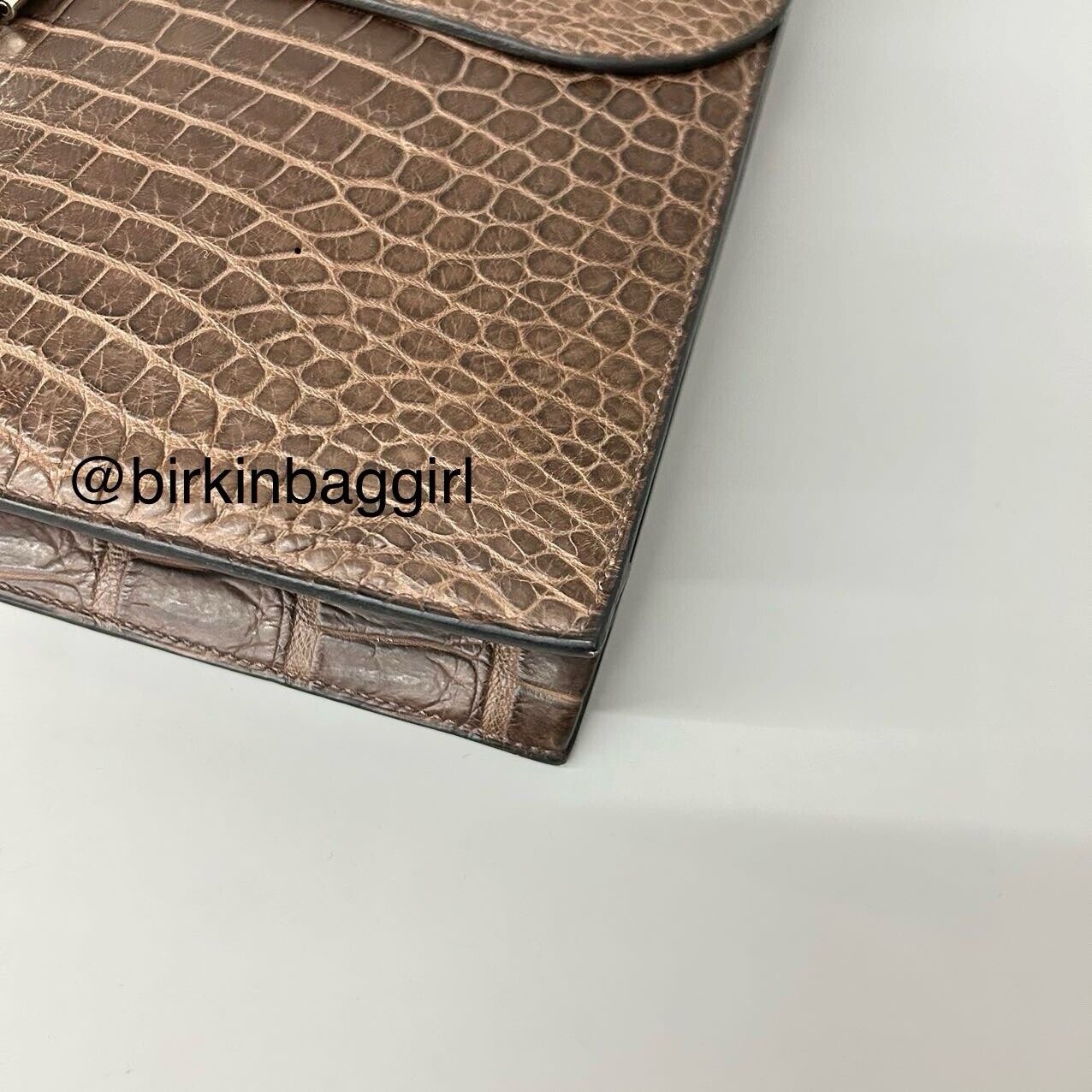 Hermès Sac A Depeche Porosus Crocodile Briefcase 38cm