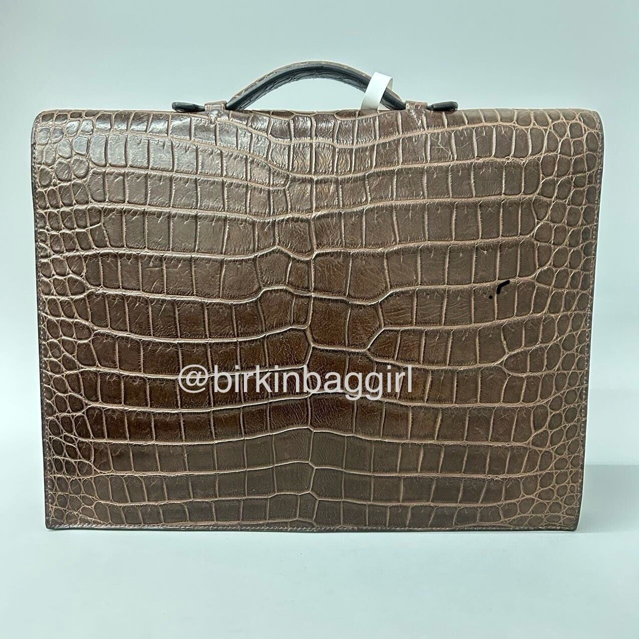 Hermès Sac A Depeche Porosus Crocodile Briefcase 38cm