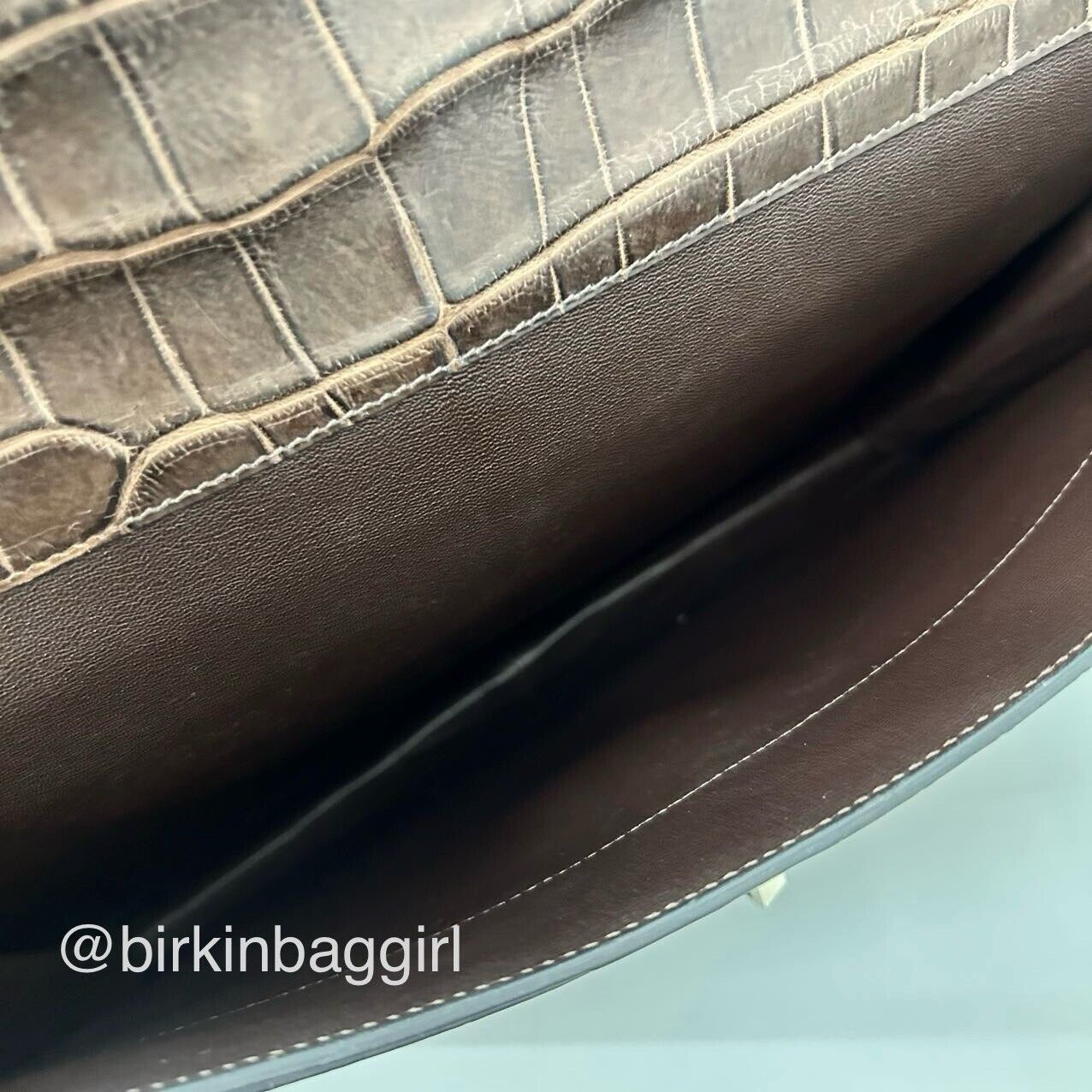 Hermès Sac A Depeche Porosus Crocodile Briefcase 38cm