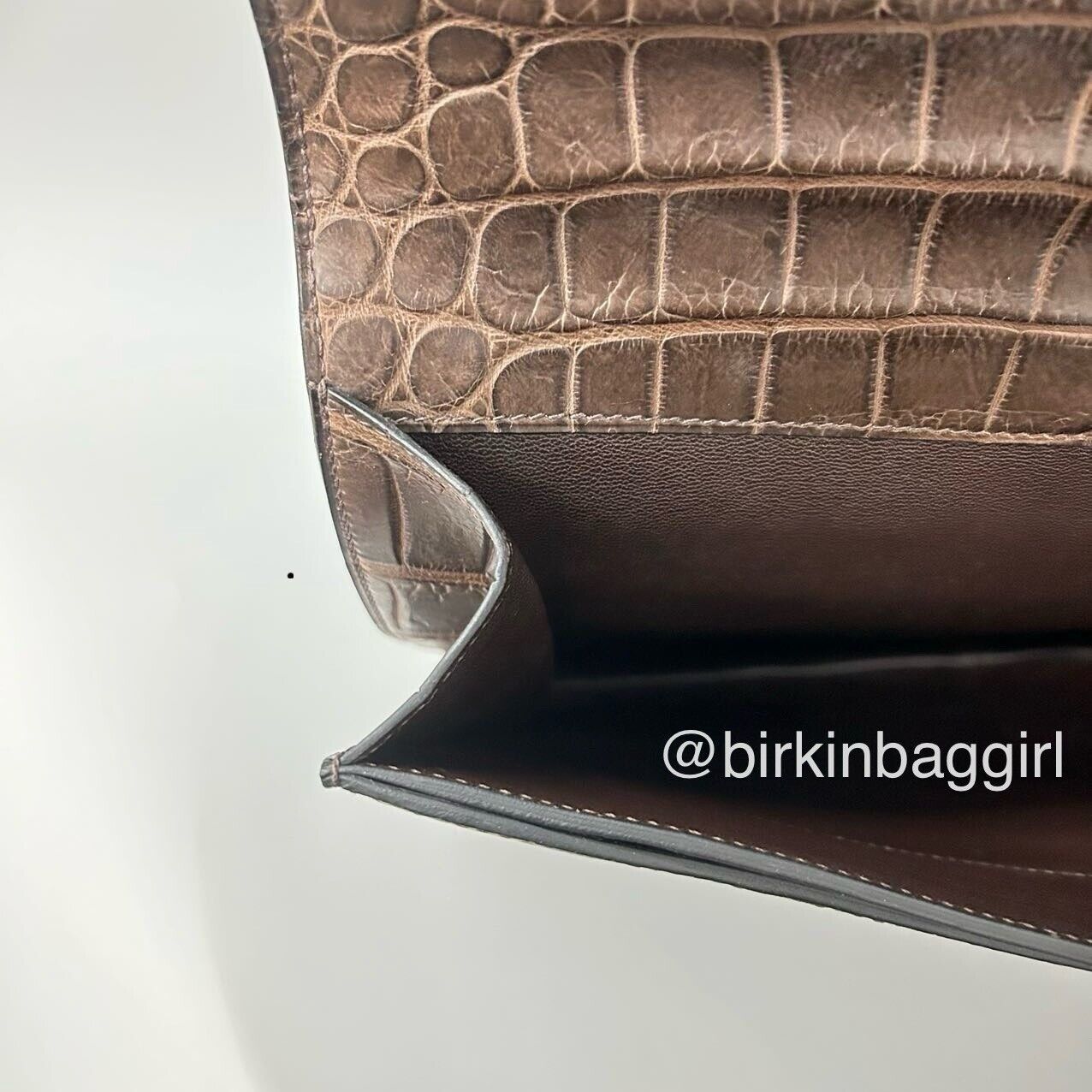 Hermès Sac A Depeche Porosus Crocodile Briefcase 38cm