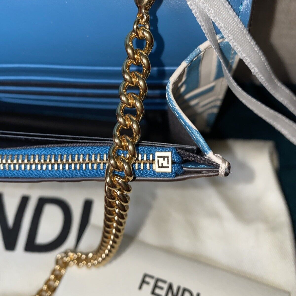 Fendi Leather Wallet On Chain