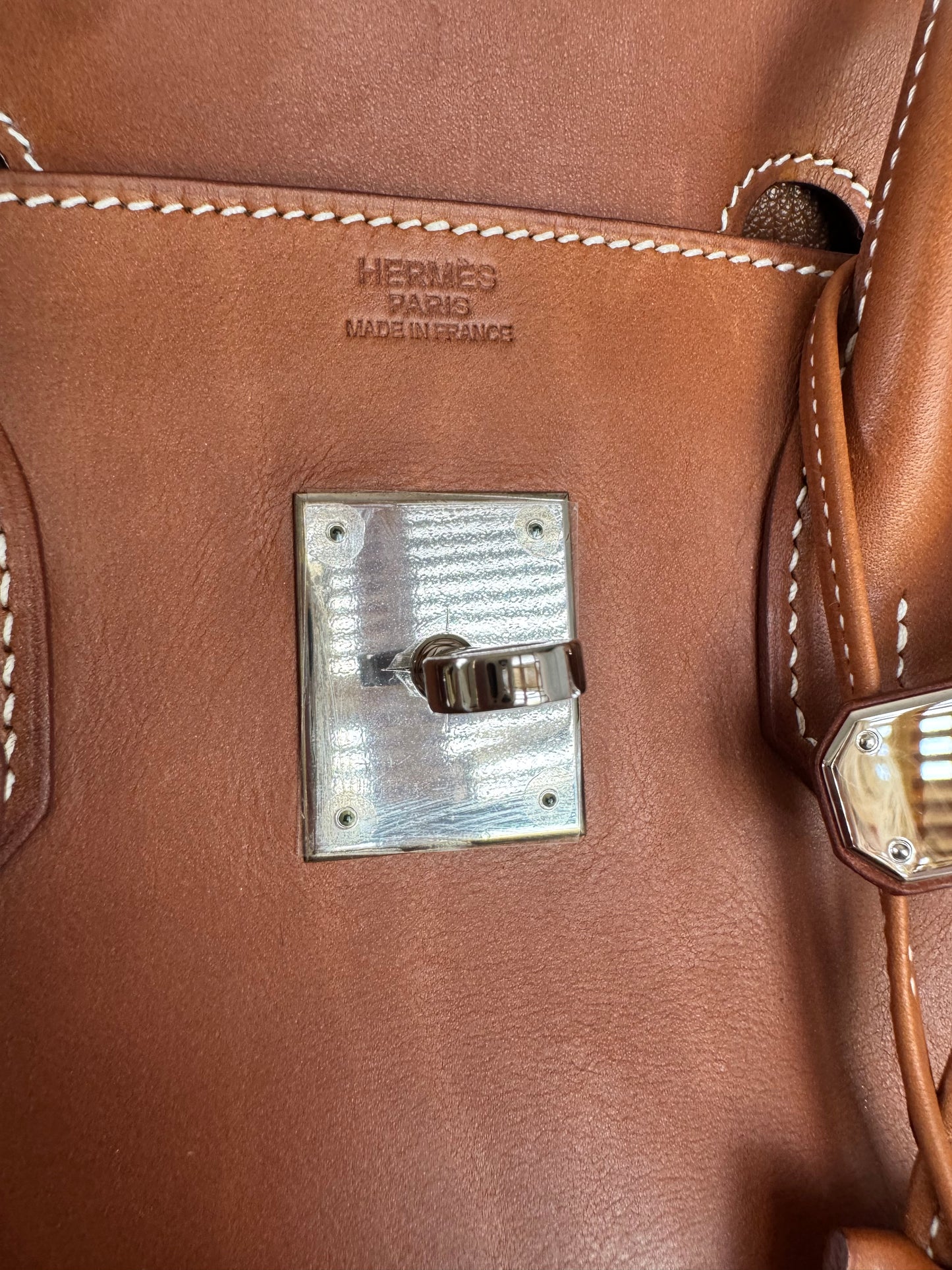 Birkin 30 Smooth Barenia Fauve Palladium Hardware