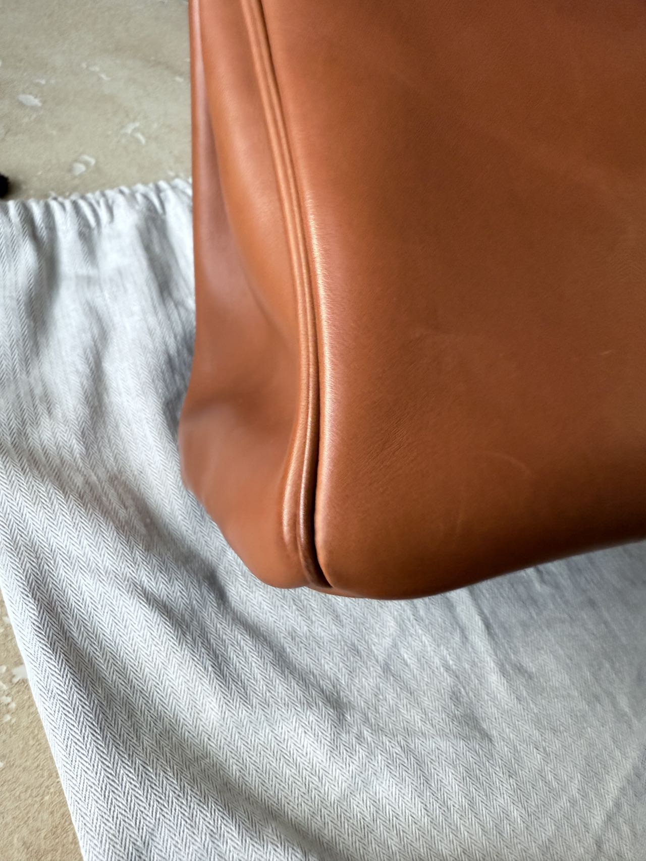 Birkin 35 Smooth Fauve Barenia Palladium Hardware