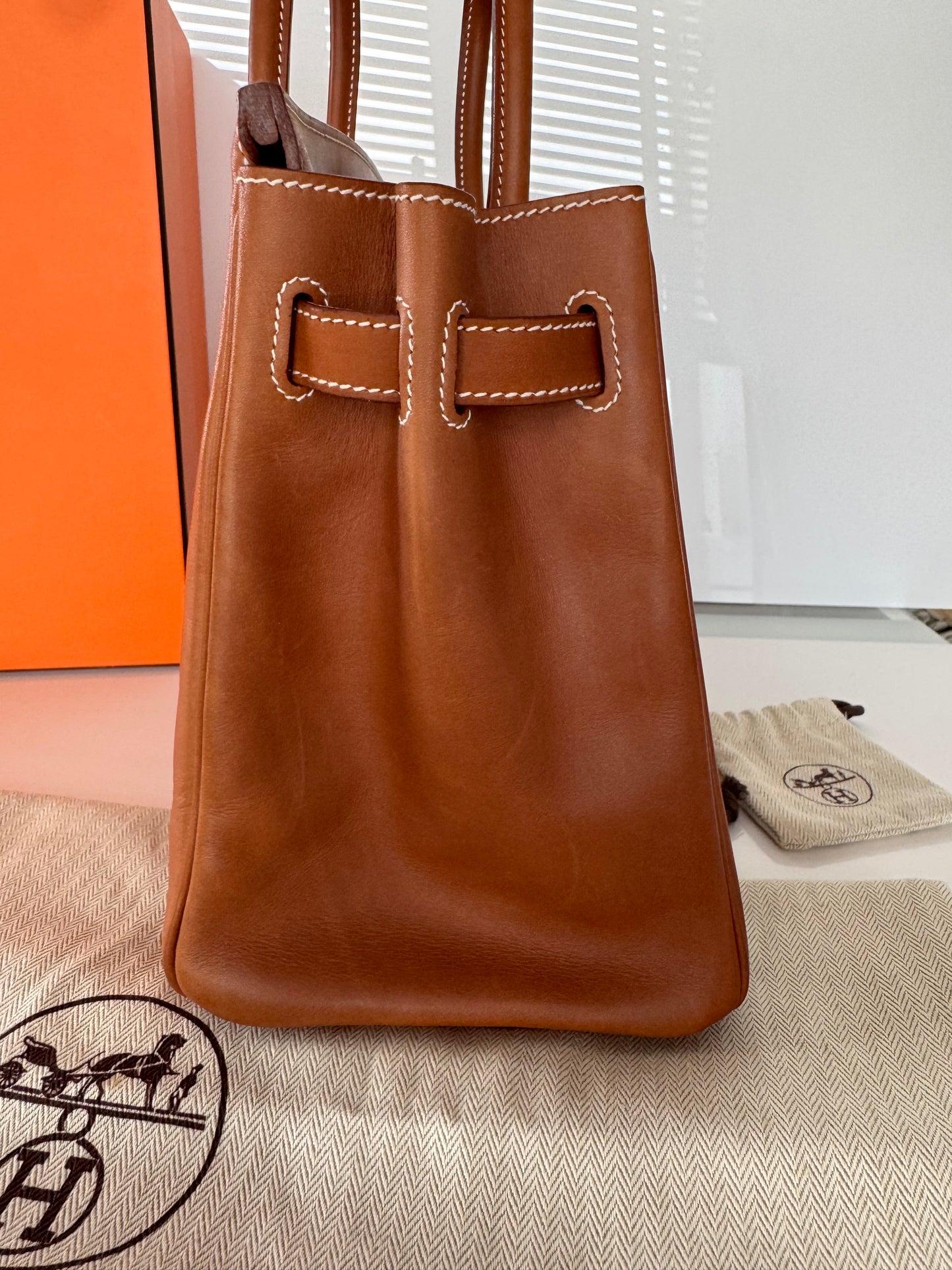 Birkin 30 Smooth Barenia Fauve Palladium Hardware