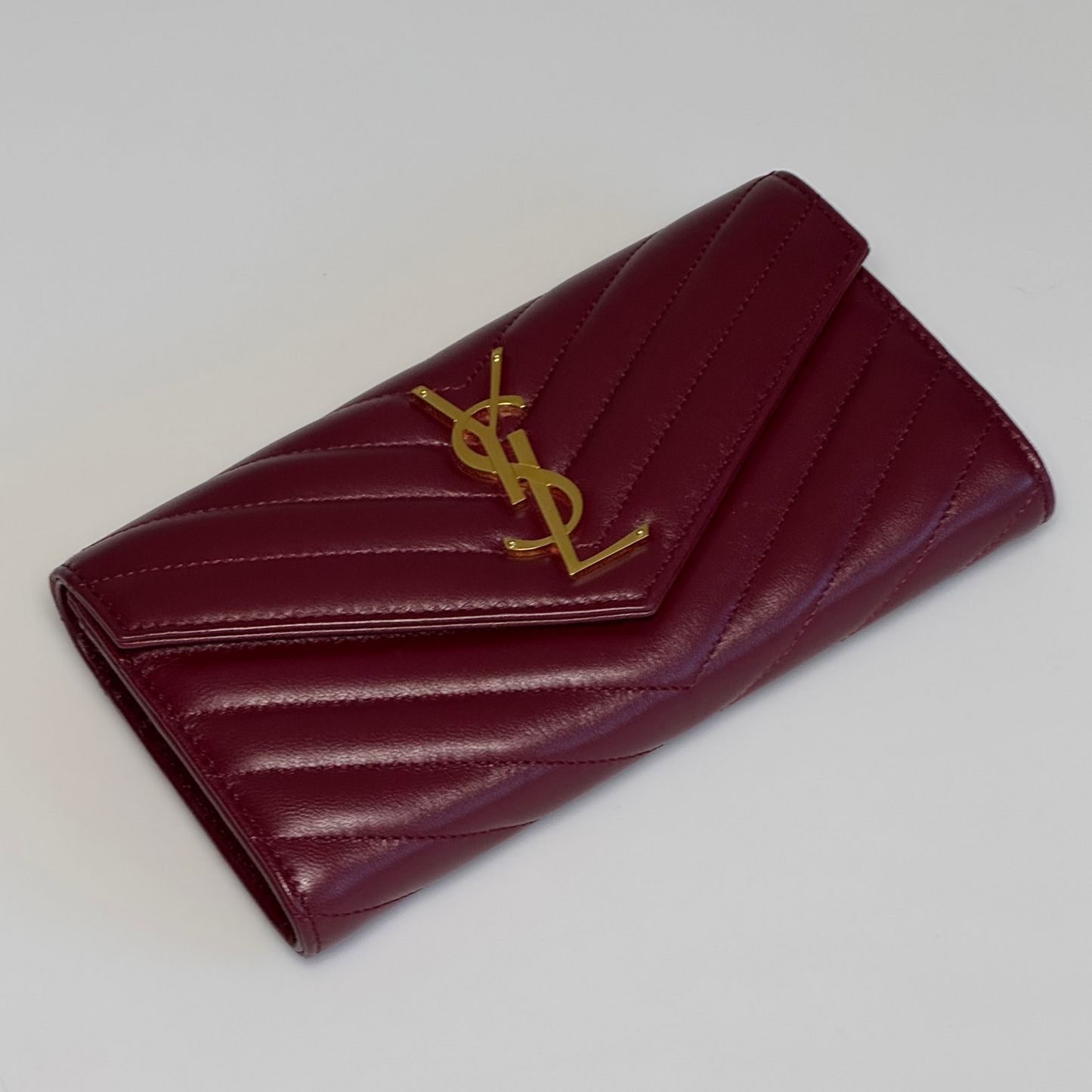 Brand New YSL Monogram Large Envelope Flap Wallet
