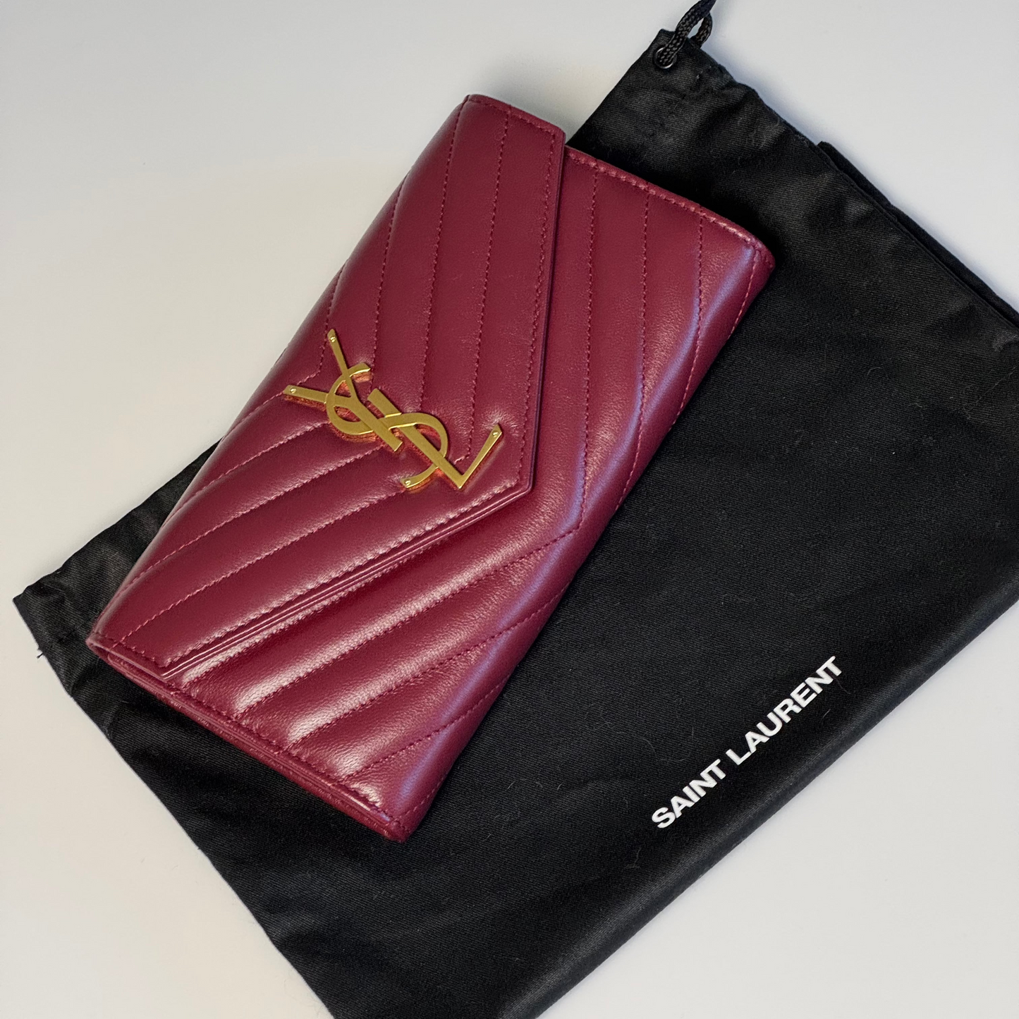 Brand New YSL Monogram Large Envelope Flap Wallet